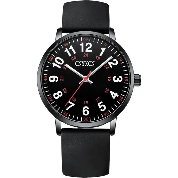 CNYXCN Watch Dial Silicone Band Water Resistant 24 Hour Easy to Read - Picture 2 of 6